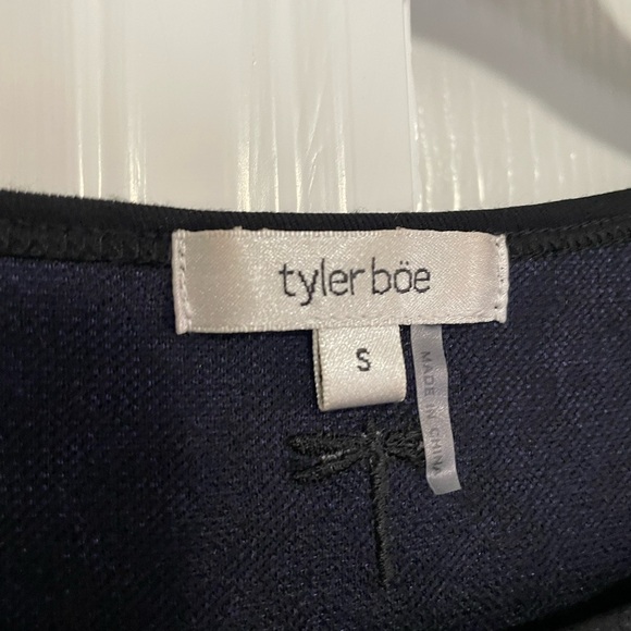 **4/$12** Tyler Boe Blue/Black Animal Print Dress Size Small - Picture 4 of 7